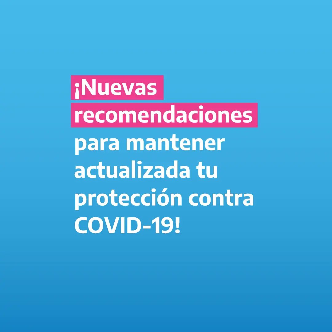 MinSalud_Ar's tweet photo. Se acerca el invierno y vos.. ¿tenés actualizada tu protección contra el COVID-19? 🤔

👇 Leé atentamente estas nuevas recomendaciones.

❗ Los refuerzos contra COVID-19 alargan la protección y evitan las formas graves de la enfermedad.

➕ https://t.co/APSrzyvNlY https://t.co/PgoWNJHgqX