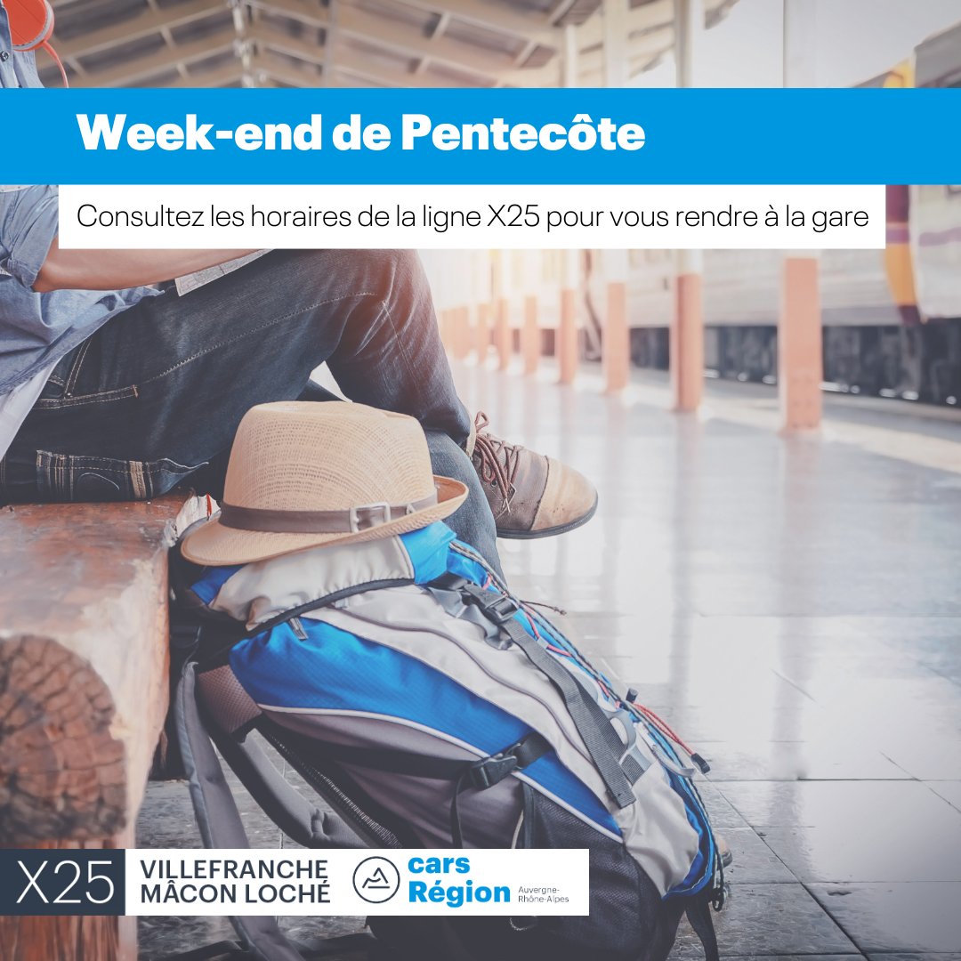 L25_CarsRegion's tweet photo. Bientôt le grand week-end de Pentecôte ! 🌴 Votre ligne X25 relie la Gare de Villefranche-sur-Saône et la Gare de Mâcon-Ville, même les jours fériés. ❎ Consultez les horaires ci-dessous 👇
https://t.co/fmV60j0j97 https://t.co/qUTqFQFRqP