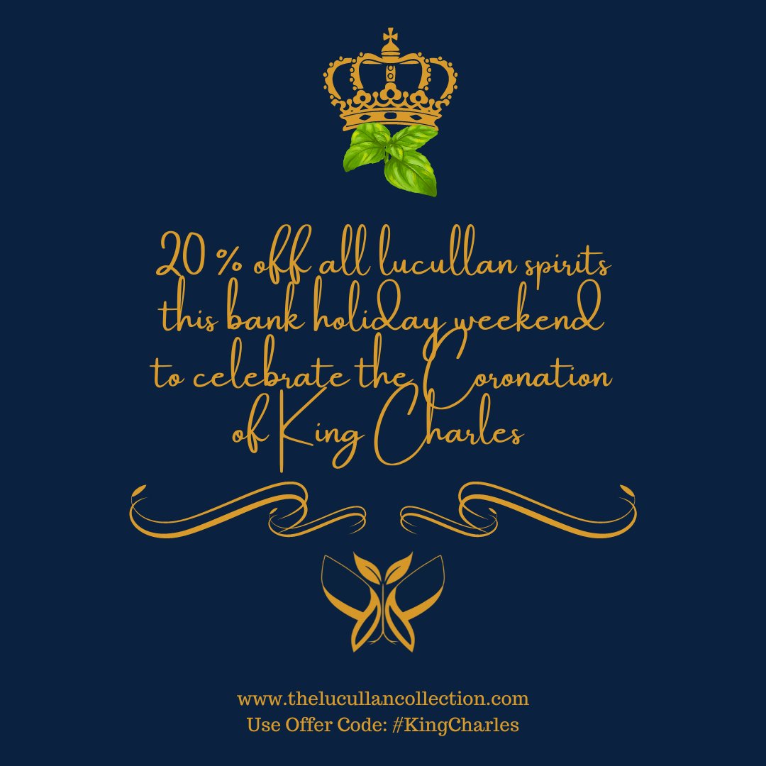 The_Lucullan's tweet photo. Raise a glass to King Charles III this weekend. To celebrate the Coronation, we are offering 20% off our  Artisan Gin's &amp; Vodka. Shop now ➡️https://t.co/CTdkwl7kKs 
Use code #KingCharles at the checkout. 

#HappyCoronation #plantbased #gin #vodka #Coronation👑 https://t.co/C4xhTnzJ9z