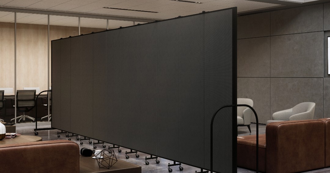 Privacy with a sleek and professional design. #portableroomdividers