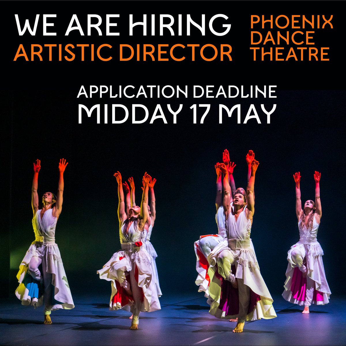 ✨Job Opportunity!✨ There’s still time to apply to be our next Artistic Director. ➡️Expressions of interest: Midday, Wednesday 17 May 2023 ➡️Interviews: w/c 22 May 2023 ➡️Find out more and apply: phoenixdancetheatre.co.uk/vacancies/