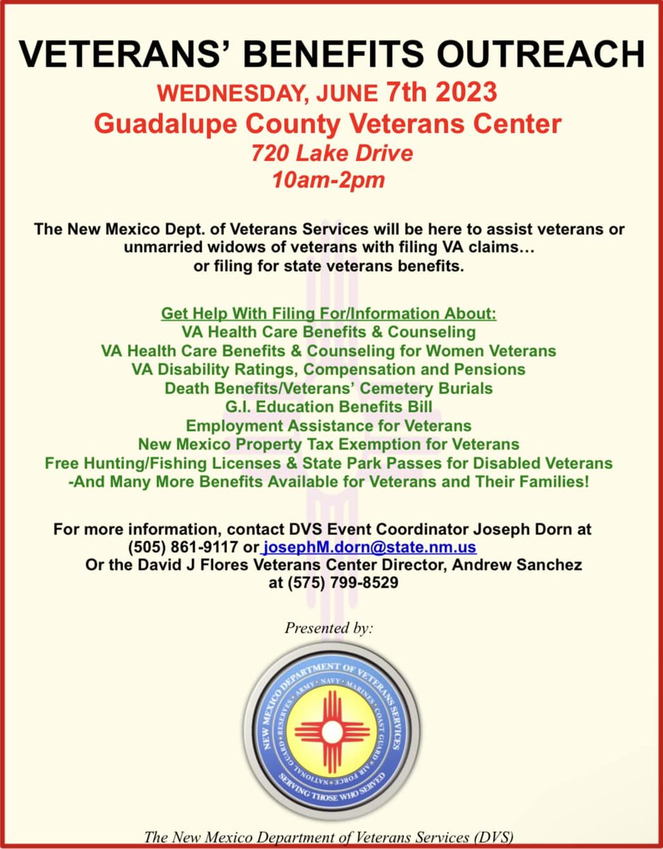 New Mexico Department of Veterans Services (@gonmdvs) on Twitter photo 