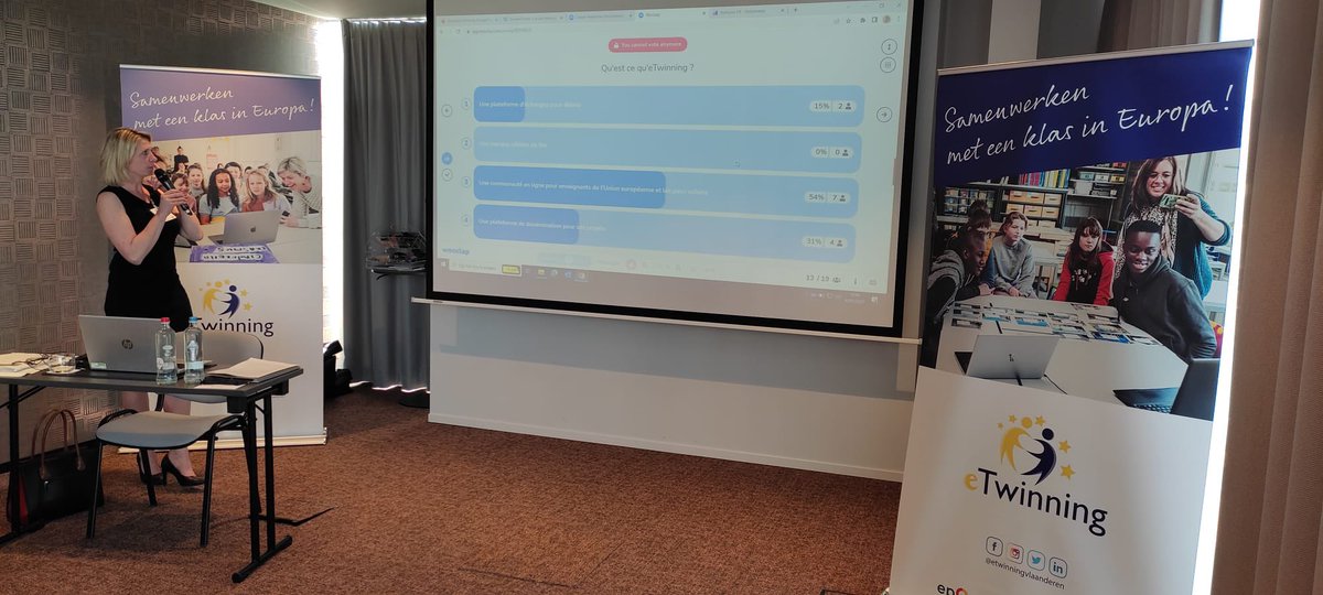 🏁 Le séminaire «  #Inclusion avec #eTwinning » France/Belgique vient de débuter avec un atelier <a href="/wooclap/">Wooclap</a> très dynamisant !
🇧🇪 Merci @eTwinning_be pour l’accueil !