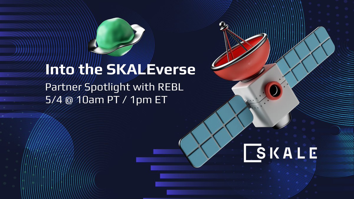 reblapp's tweet photo. #REBLs! Our #AMA with #SKALE blockchain is starting In just THREE hours. Discover how our integration will skyrocket your experience on the REBL App! 🚀🔥
👇Set your reminder👇
https://t.co/R1JkV7F23i… https://t.co/agB2rw7bTh