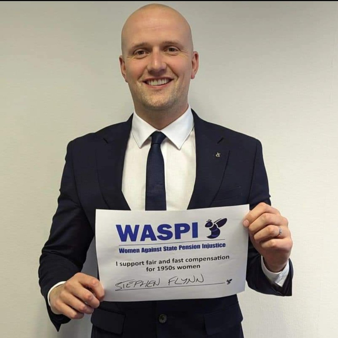 Stephen Flynn MP, leader of the SNP, @StephenFlynnSNP is the latest politician to pledge his support to #fairandfastcompensation for #1950sBornWomen. Thank you Stephen. #NotGoingAway

@2018_waspi
@Waspiwlothian
@WASPISal2018 
@WASPI_Stroud 
@westdunwaspi 
@WaspiLewes2018