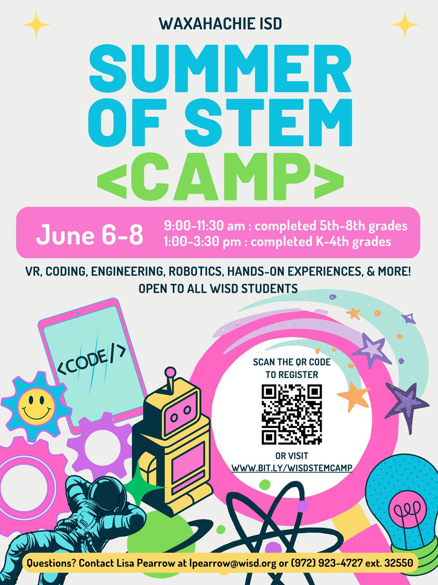 Registration opens on Tuesday, May 9 and is open to all WISD students.

#limitless
I ❤️WISD
#myheartishere