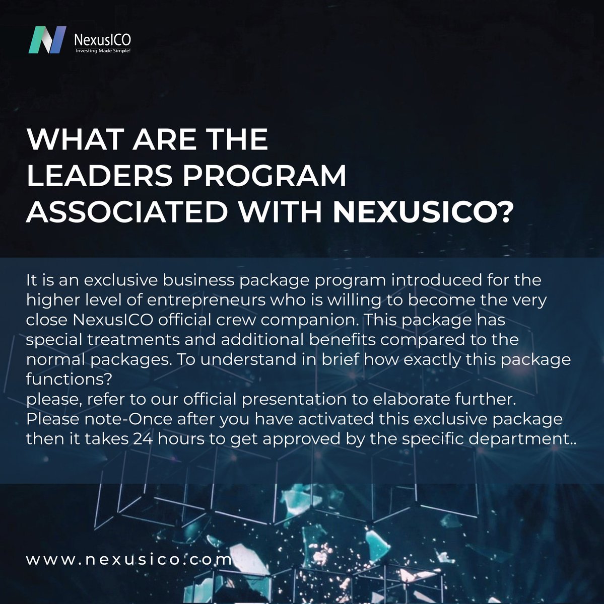 nexusico's tweet photo. Are you a hardcore entrepreneur looking for some exciting opportunities? Well, the wait is over! ✨
NexusICO brings you an exclusive business package whereby you can become our official crew companion!
Ready to join hands with us? 🤝
Contact us at
🌐 https://t.co/2qhEWvh68H https://t.co/5PufyQwguW