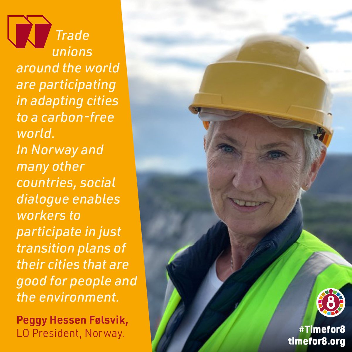 Workers are essential for sustainable cities✨ Govs must involve workers in devising cities' sustainable development plans, and invest in decent, green jobs with #justtransitions
➡️ ituc-csi.org/hlpf-2023-sust… 
@lonorge  #SDG11 #SDG8 #timefor8 #HLPF2023