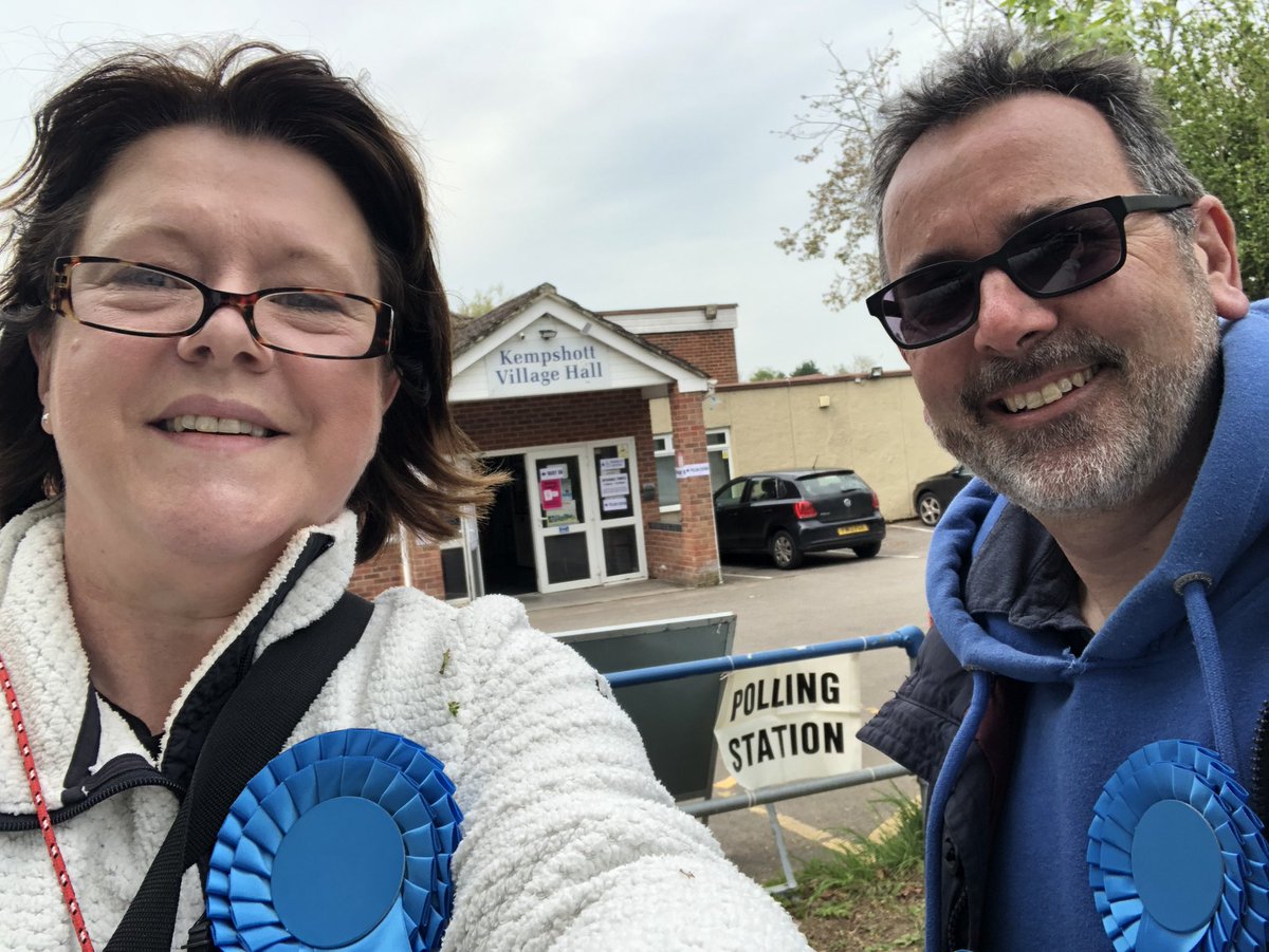 MariaMillerUK's tweet photo. Thanks to our fantastic candidates and army of volunteers on #pollingday #LocalElection2023 in #Basingstoke where #Conservatives are already delivering for residents with a 0% increase in our Borough Council tax. Polls are open until 10pm. https://t.co/WjW4b7RqqE