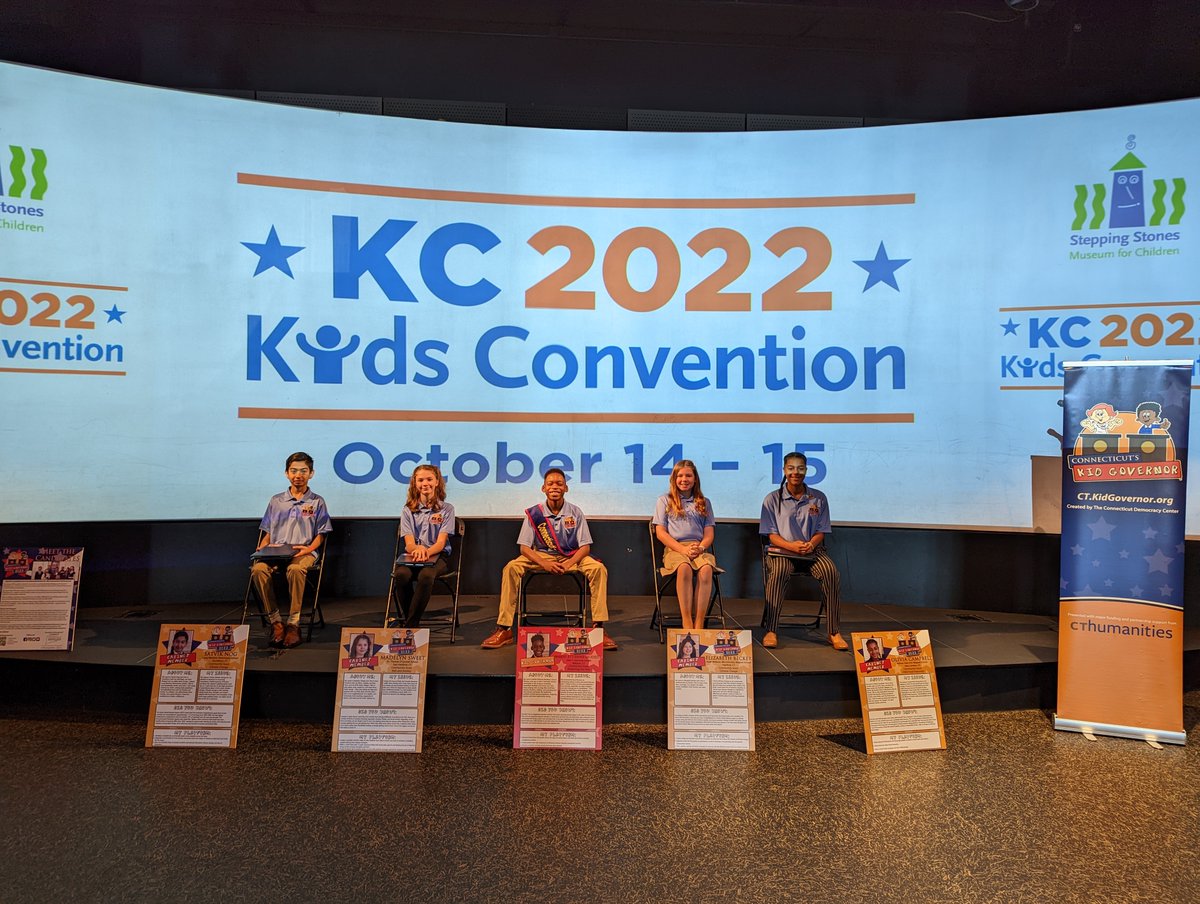 Kid Governor (@kidgovernor) on Twitter photo #TBT to 2022 Kids Convention <a href="/steppingstones/">steppingstones</a>! <a href="/CTKidGovernor/">Connecticut's Kid Governor®</a> Makhi & his 2022 Cabinet participated in a Q&A about their platforms and experiences as student leaders. Watch a recording of the session here: youtu.be/sezplHI7P0Q
#CTKGMakhi #CivicsEducation #CTKGMakhi #CTKGCabinet #TBT to 2022 Kids Convention <a href="/steppingstones/">steppingstones</a>! <a href="/CTKidGovernor/">Connecticut's Kid Governor®</a> Makhi & his 2022 Cabinet participated in a Q&A about their platforms and experiences as student leaders. Watch a recording of the session here: youtu.be/sezplHI7P0Q
#CTKGMakhi #CivicsEducation #CTKGMakhi #CTKGCabinet