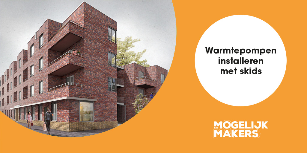 Breman Maasland installeert efficiënt 138 warmtepompen op skids in nieuwbouwproject de Blauwe Loper. Een grote logistieke klus. De warmtepompen worden just-in-time geleverd en direct met verticaal transport in de woningen geplaatst. Lees verder: bit.ly/3JBh37w