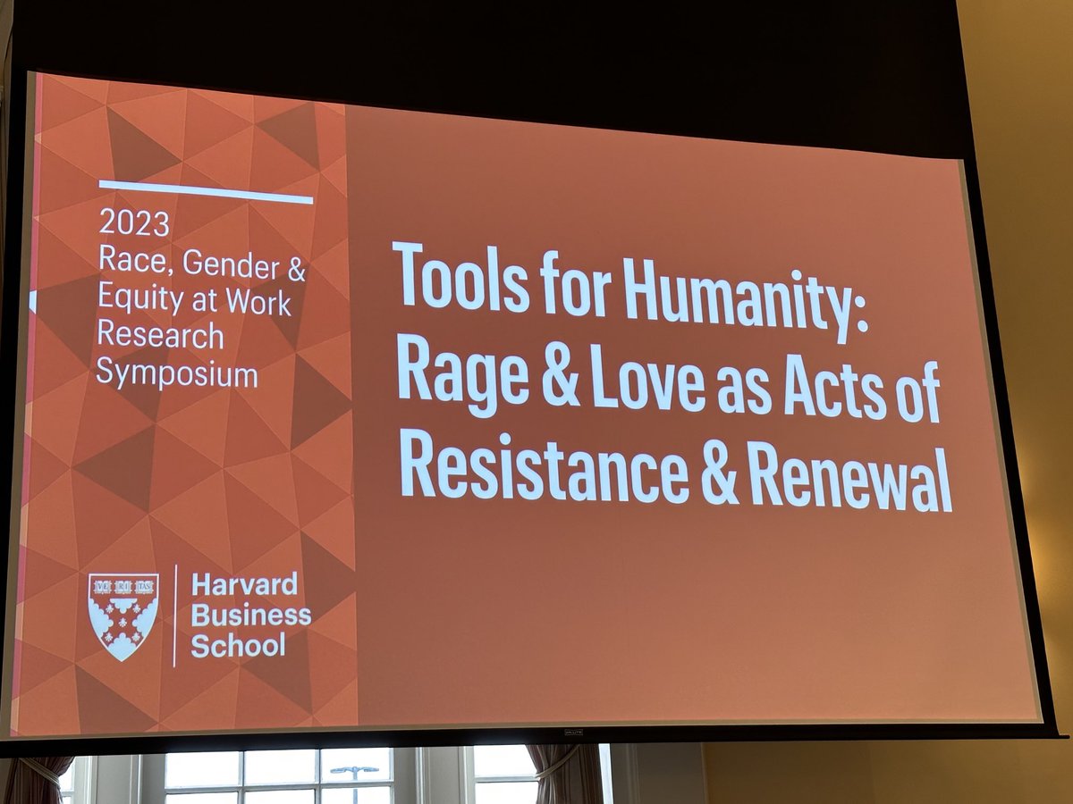 Great to be at ⁦⁦<a href="/HarvardHBS/">Harvard Business School</a>⁩ today w/ world class researchers &amp; practitioners — all sharing cutting edge research on race, gender &amp; equity. Thank you ⁦@hbsRGE⁩ for including me in this invaluable discussion. #reachinghigher ⁦<a href="/reacHIRE/">reacHIRE</a>⁩ #genderequity