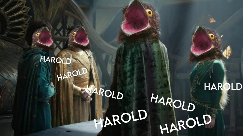 UnhingedHarold's tweet photo. @DailyRoP @RespectfulOrcs @TeawithTolkien HAROLD our lord and saviour. One of us. One of us. One of us. One of us. One of us. One of us. One of us. https://t.co/JwHODDtuhk