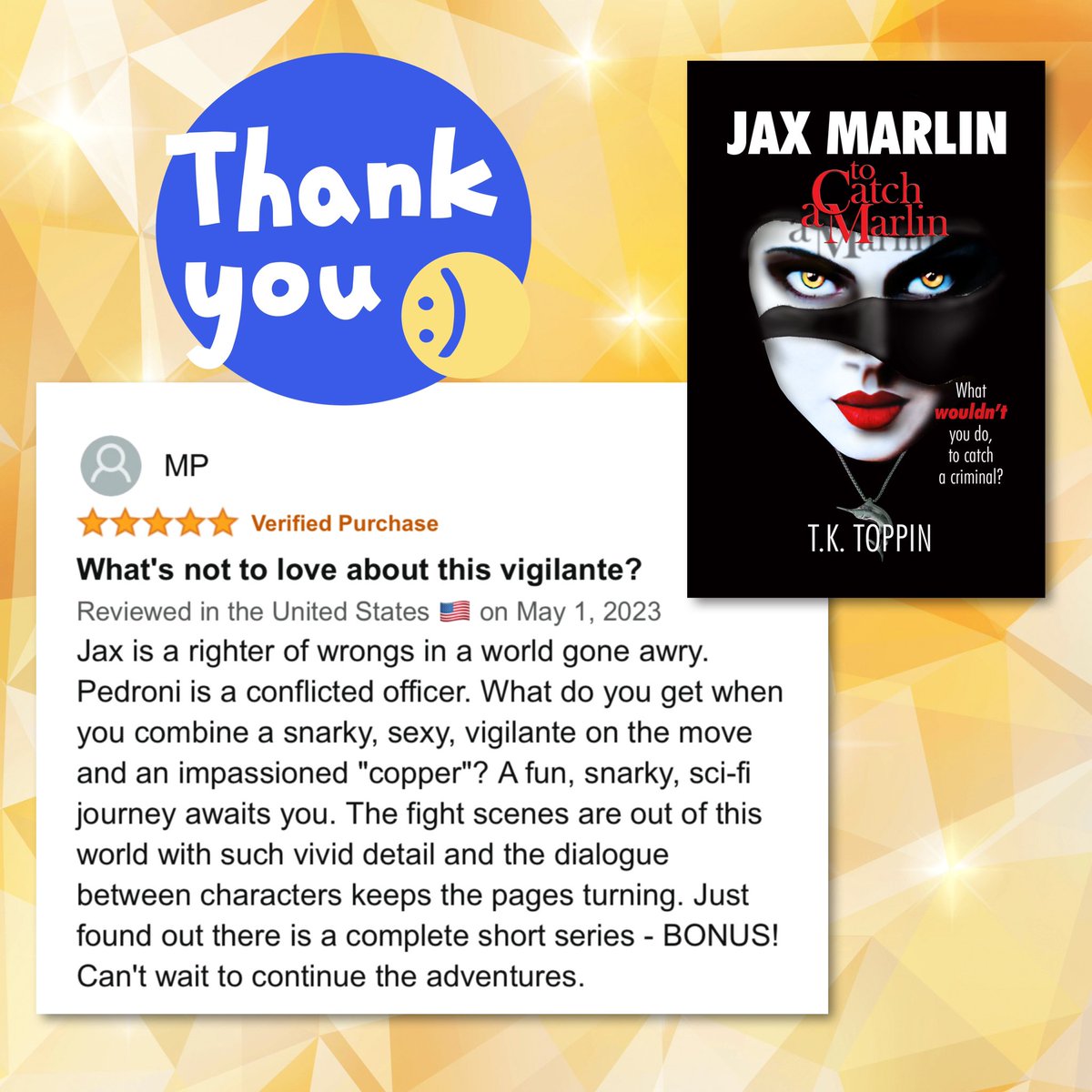 Love finding these #5Star reviews! Thank you!
#leaveareview #reviewshelpauthors #scifibooks #indiereads #detectivefiction #vigilantefiction #indiebooks