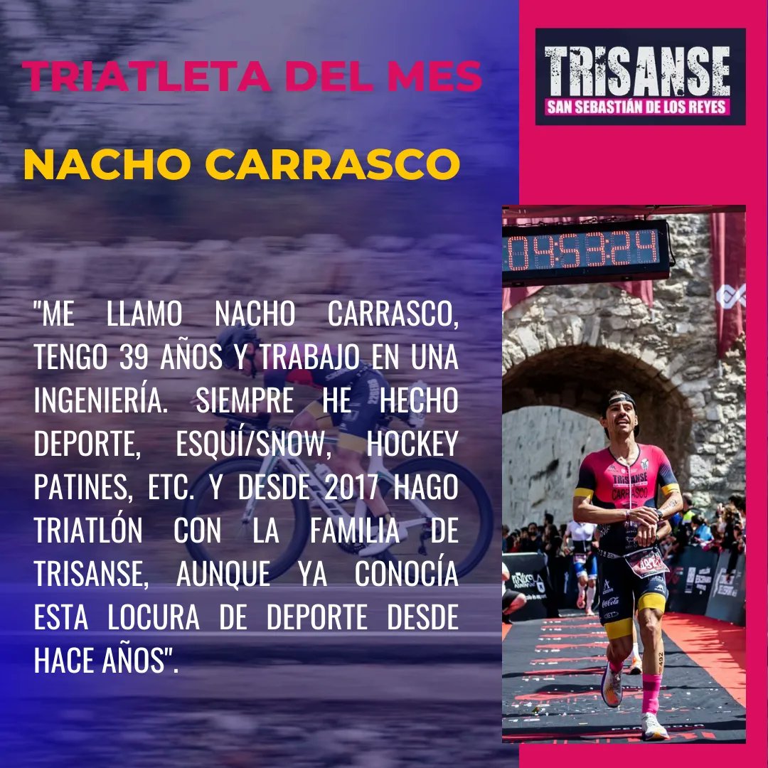 TriatlonSanSe's tweet photo. Tenemos triatleta del mes de Mayo, @nacho_ncm
¡Enhorabuena!
@depingosanse @norterealsportclub @cocacola_esp @qperformancelab @carniceria_orgaz @sacalalenguaalaela @226ers @finewatchesdiamonds @acdssreyes @sauber_es @sansedeporte @ladehesa @move2be @amordemadre_classict https://t.co/P15aJDWBUQ