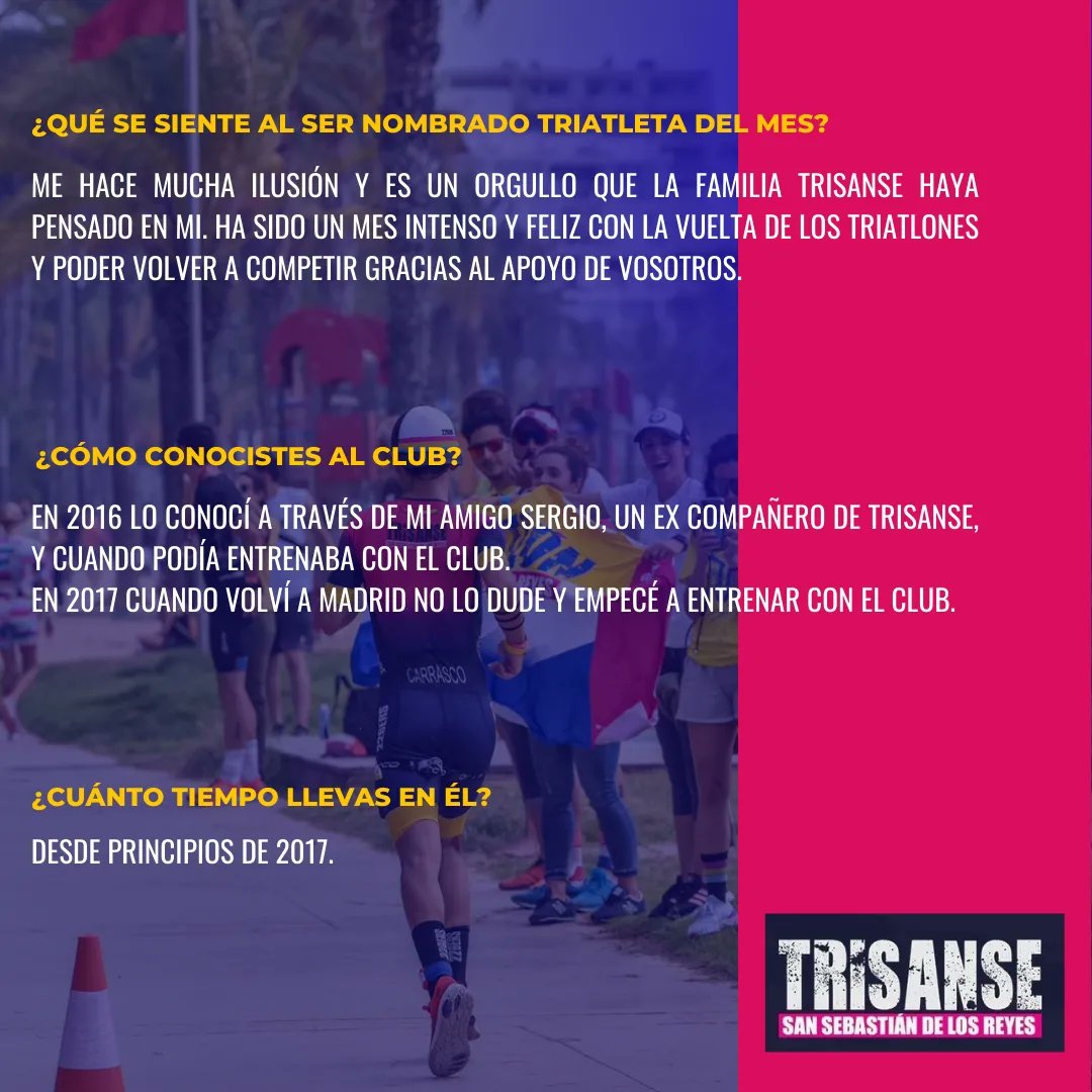 TriatlonSanSe's tweet photo. Tenemos triatleta del mes de Mayo, @nacho_ncm
¡Enhorabuena!
@depingosanse @norterealsportclub @cocacola_esp @qperformancelab @carniceria_orgaz @sacalalenguaalaela @226ers @finewatchesdiamonds @acdssreyes @sauber_es @sansedeporte @ladehesa @move2be @amordemadre_classict https://t.co/P15aJDWBUQ