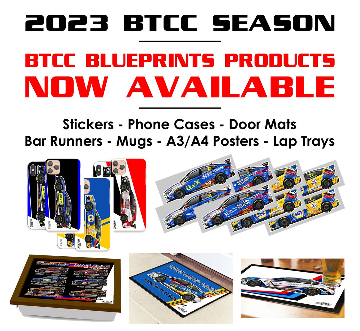 2023 BTCC SEASON PRODUCTS‼️

2023 BTCC Blueprints products are now available on our website! Available as mugs, stickers, door mats, bar runners and more. Head to our website and check them out 😎👉 btccblueprints.co.uk/btcc-2023