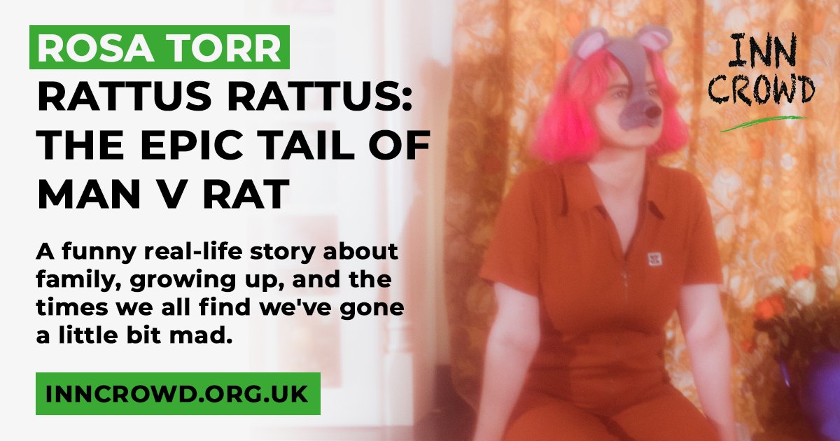 An Epic Tail of Man v Rat...Rattus Rattus
Reading Central Library on Thu 18 May, 7.15pm
Tickets £5 ~ bit.ly/3nA7YEL
A funny real-life story about family, growing up, and the times we all find we’ve gone a little bit mad.
<a href="/RosaETorr/">Rosa Torr</a> <a href="/readinglibrary/">Reading Libraries</a> <a href="/RDGWhatsOn/">What's On Reading</a> <a href="/crowd_inn/">INN CROWD</a>