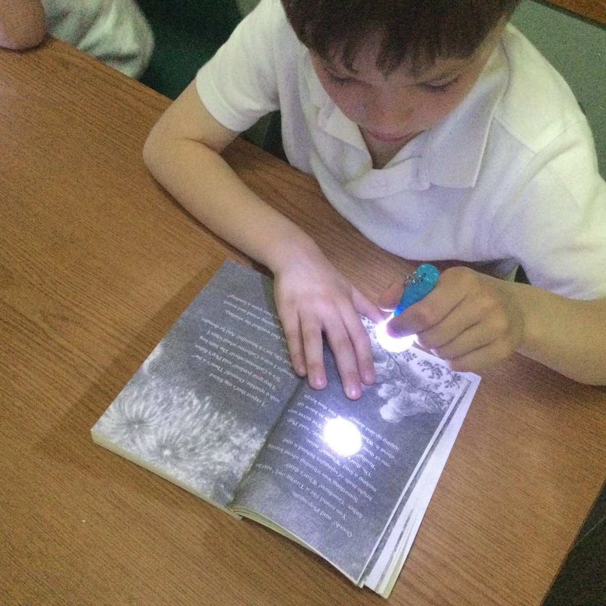 Y2Windmill's tweet photo. Reading is always more fun in the dark! 🔦 https://t.co/tZlNwW3PwH