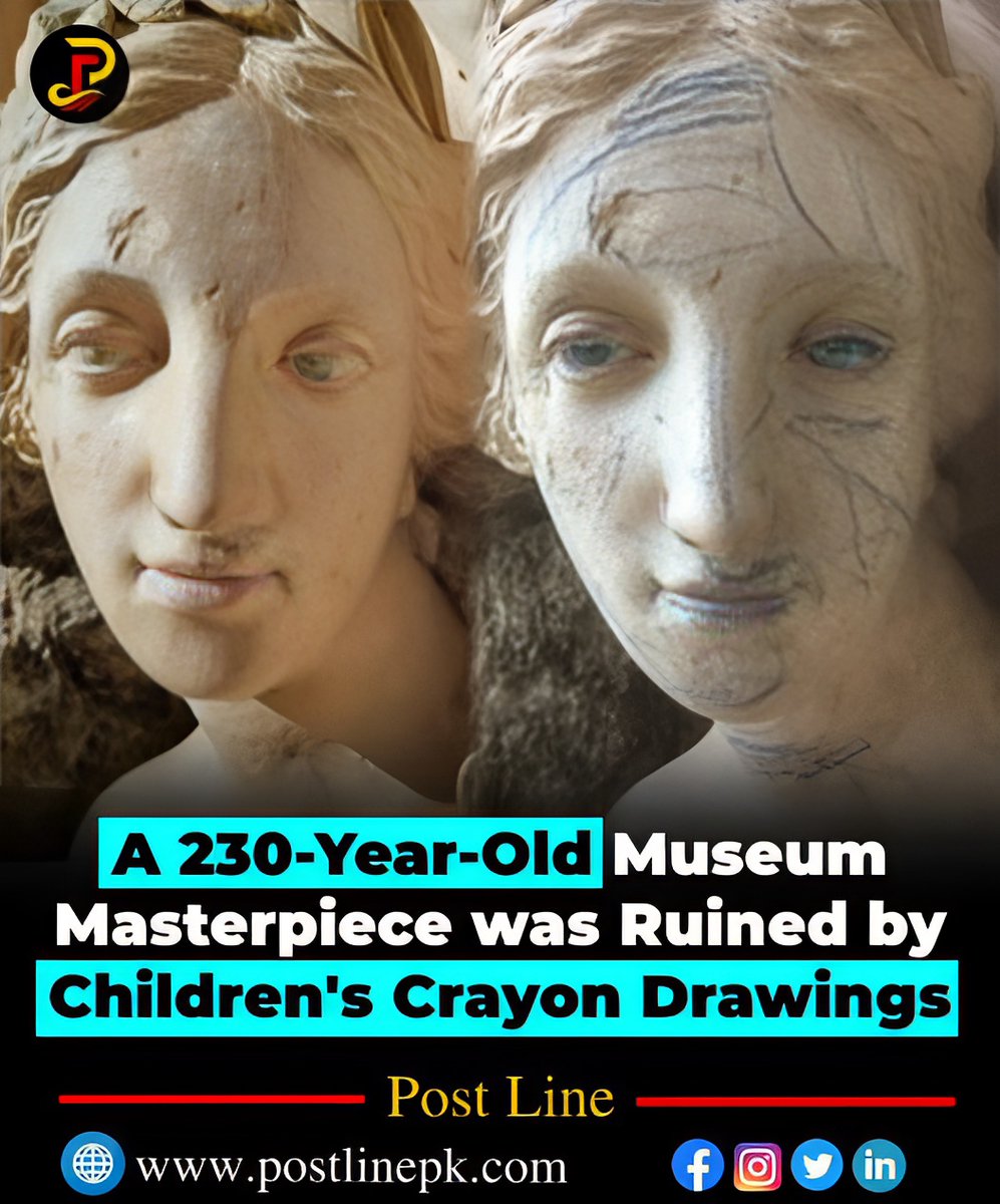postlinepk's tweet photo. A 230-Year-Old Museum Masterpiece was Ruined by Children's Crayon Drawings.
.
.
.
.
#postline #crayondrawing #museum #museumofnaturalhistory #museumlife #BreakingNews #today #news #trending #trendingnow #materpiece #drawing #live #imranKhanPTI https://t.co/783AUNVPoE