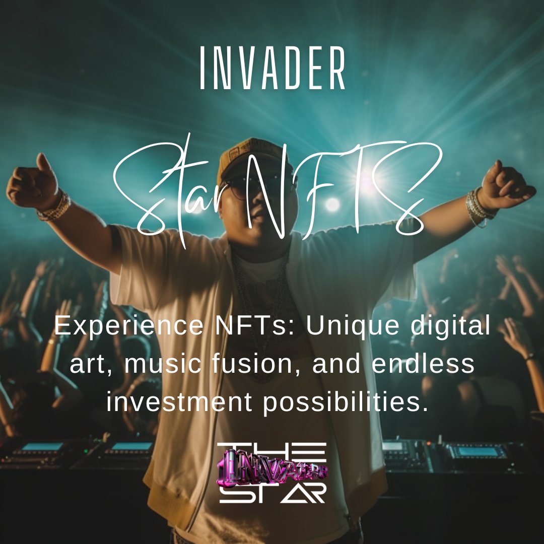 Explore the captivating world of NFTs, where art, music, and investment converge for an unparalleled digital experience. 🎧💫
#InvaderStars #NFTs #MusicCollectibles #CosmicConquest #MusicExperience 🎶 #nftart #music #crypto #opensea #cosmicconquest #crypto #metaverse #concert
