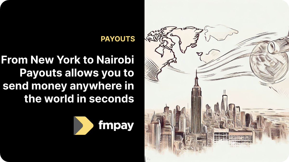 fm_pay's tweet photo. From New York to Nairobi, #FMPay Payouts allows you to send money anywhere in the world in a matter of seconds!
Say goodbye to slow and costly transfers and hello to quick and secure direct-to-card payments.
https://t.co/ZlI9M9DPwJ
#GlobalPayments #FastAndSecure https://t.co/20KOCFJ8Pw