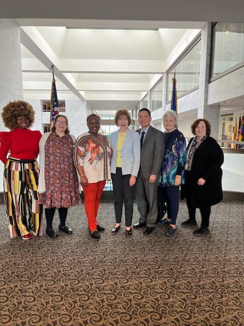 <a href="/EducationMN/">Education Minnesota</a> <a href="/NEAToday/">NEA</a> Educators meeting with <a href="/SenTinaSmith/">Tina Smith</a> and her amazing staff. Excited to talk about education!
