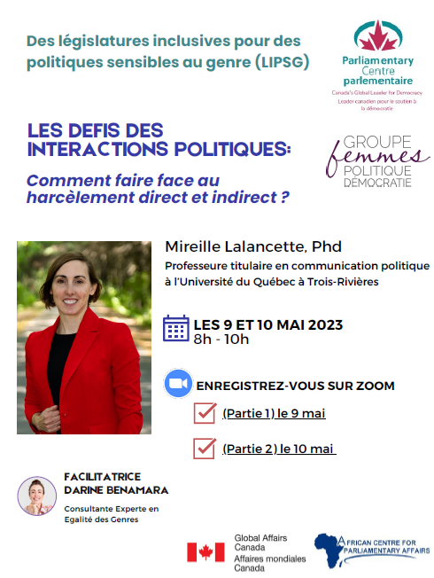 GFPD_ca's tweet photo. Quels sont les défis auxquelles les #femmes font face en politique? Comment réagir face au #harcelement direct et indirect?
📅9 mai - 8h - part 1 : https://t.co/36ACGqAjrL
📅10 mai - 8h - part 2 : https://t.co/tIf5IjvGuy
Ne tardez pas à vous inscrire!
#togo #afrique #leadership https://t.co/CWH40EYwHO