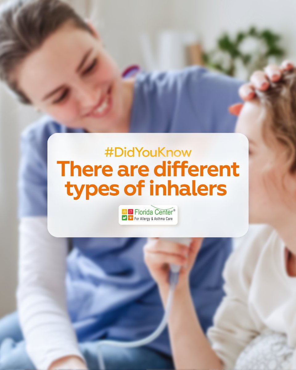 A variety of inhalers are available on the market and it’s important that you know what’s best for you to effectively control your asthma symptoms. 🌬️🍃 #thefloridaallergygroup #FCAAC #allergy #asthma #allergist #inhalers