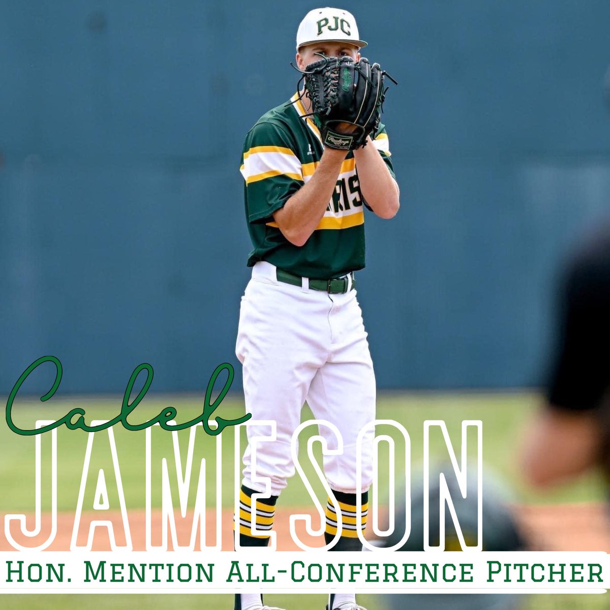 Congratulations to Caleb Jameson on being named Honorable Mention All-Conference Pitcher!

@CalebCJ22 | Hon. Mention P

#PJCbaseball #BuiltDifferent