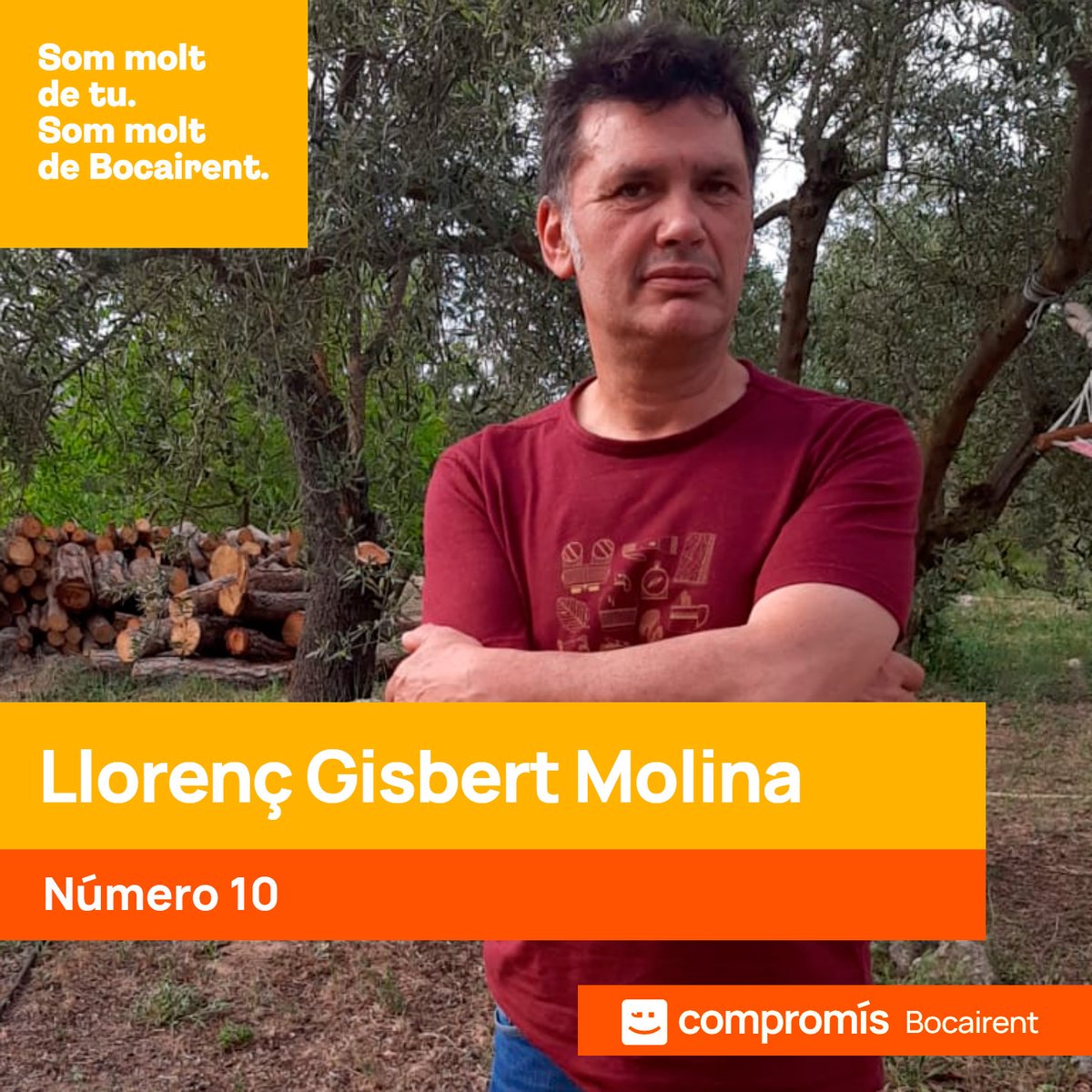 compromisboc's tweet photo. Seguim amb candidates per al #28M🗳️

El nostre #número🔟🧡✊🏼

LLORENÇ GISBERT MOLINA

https://t.co/Lb3zKTdaFL (Facebook)
https://t.co/lgt3GFmNSt (Instagram) https://t.co/hUJsSO6EfB