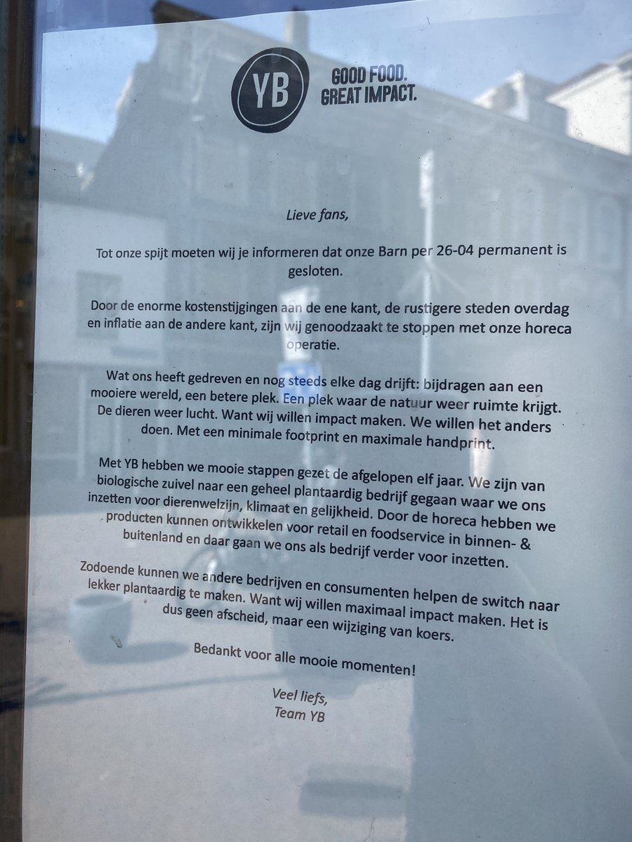 Tis zonde dat er nog een horecazaak-met-hart-voor-de-Aarde verdwijnt….. <a href="/YoghurtBarn/">YB (B Corp)</a> <a href="/wouterstaal/">Wouter Staal</a> #oudebinnenweg #rotterdam