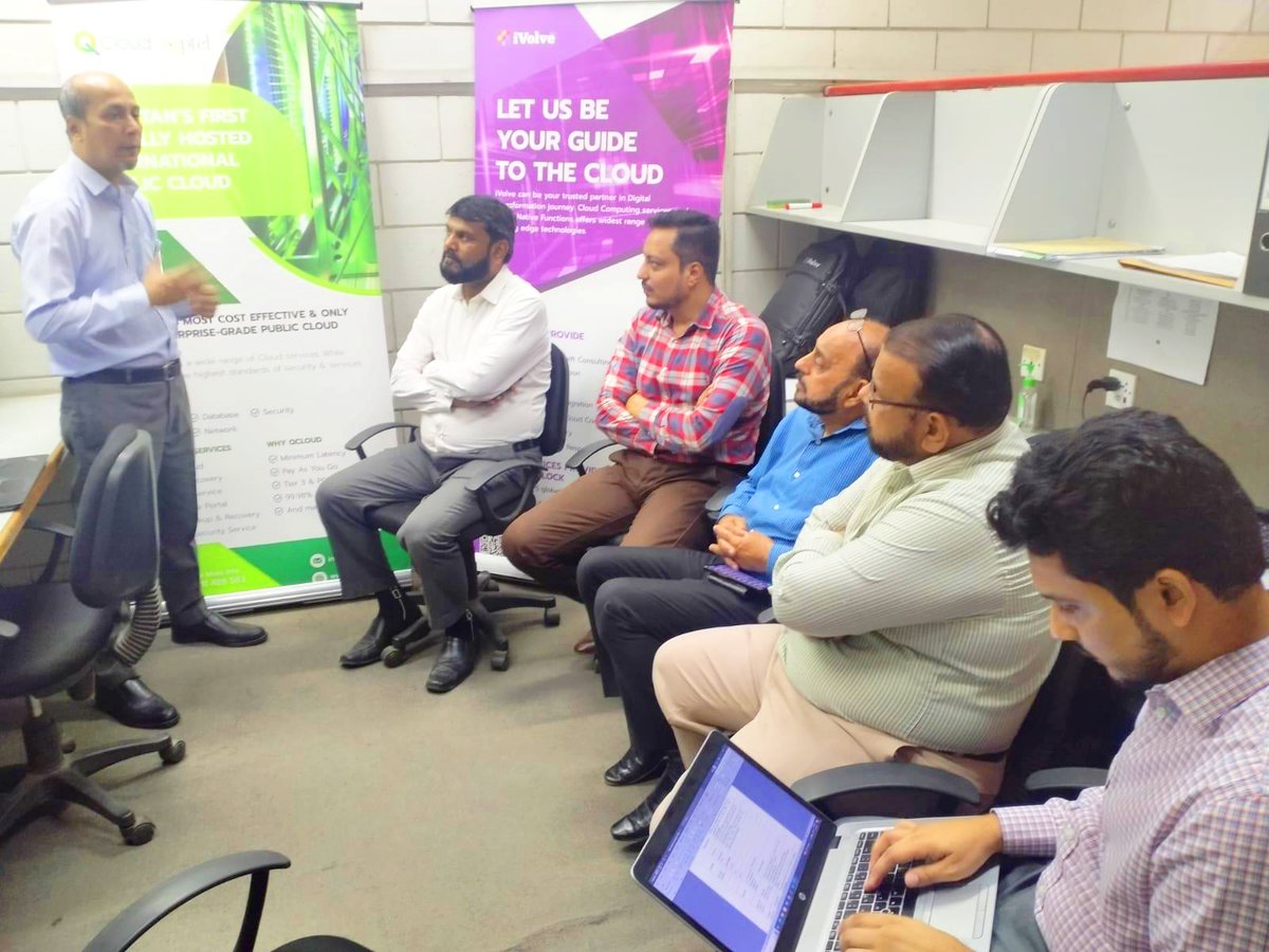QCloudPK's tweet photo. We had an amazing partner enablement session with CMC where we provided a complete overview of QCloud. Shuja Ul Hassan &amp; Muhammad Talha Khan led the session, sharing their expertise &amp; experience to ensure that everyone left with a deeper understanding of our cloud.

#partnership https://t.co/mYsYY4eBQw