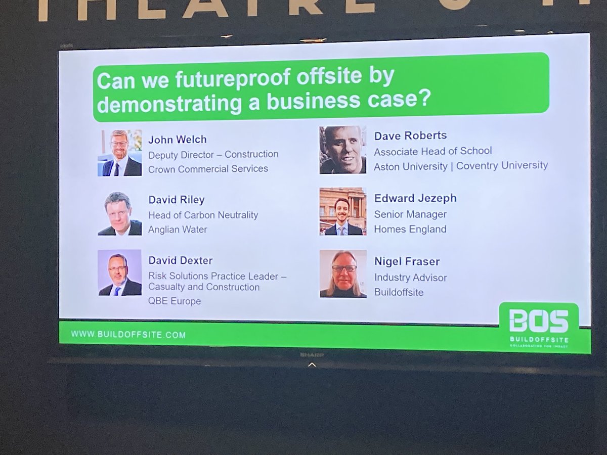 TamSimmonsCIRIA's tweet photo. Last panel of the day taking final questions @buildoffsite theatre @TheOFFSITEShow Brilliant way to end the #UKCW Don’t forget to save the date for next year! 7-9 May 2024! https://t.co/GOYZsicadV