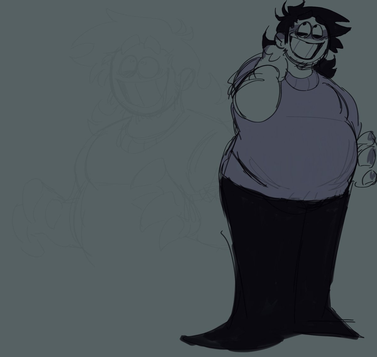 Betelpunk's tweet photo. My Friends are like super down bad for this au I made of “sane” bob. It’s literally just bob but he’s a much better criminal that hasn’t been caught #bobvelseb #spookymonth #spookymonthau #saneau https://t.co/Zainkqy3GF