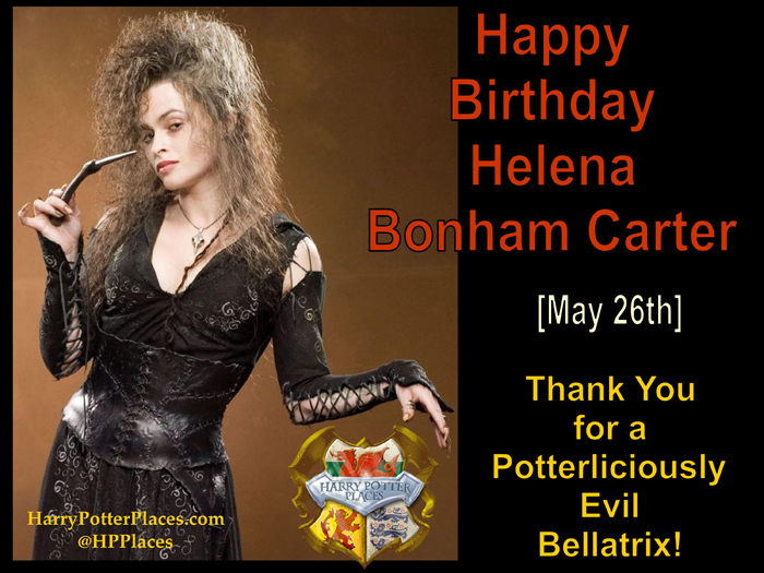 Happy #HarryPotter Birthday to Helena Bonham Carter! #BellatrixLestrange #HelenaBonhamCarter  <a href="/HelenaBohnamCar/">Helena Bonham Carter</a>