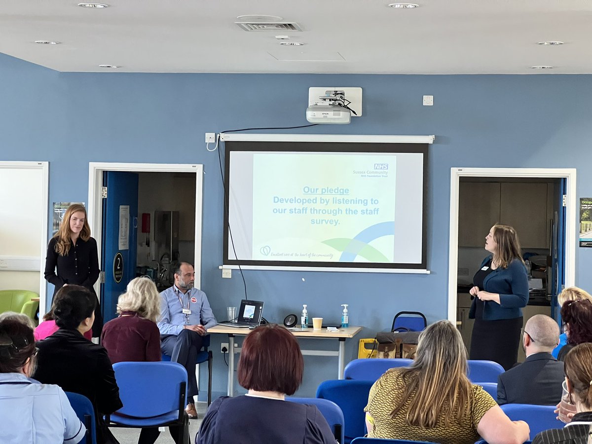 Area Management Team closing the Quality Showcase Day with their Pledges to support staff linked to the Staff Survey Results @nhs_scft #Eastsqualityshowcase