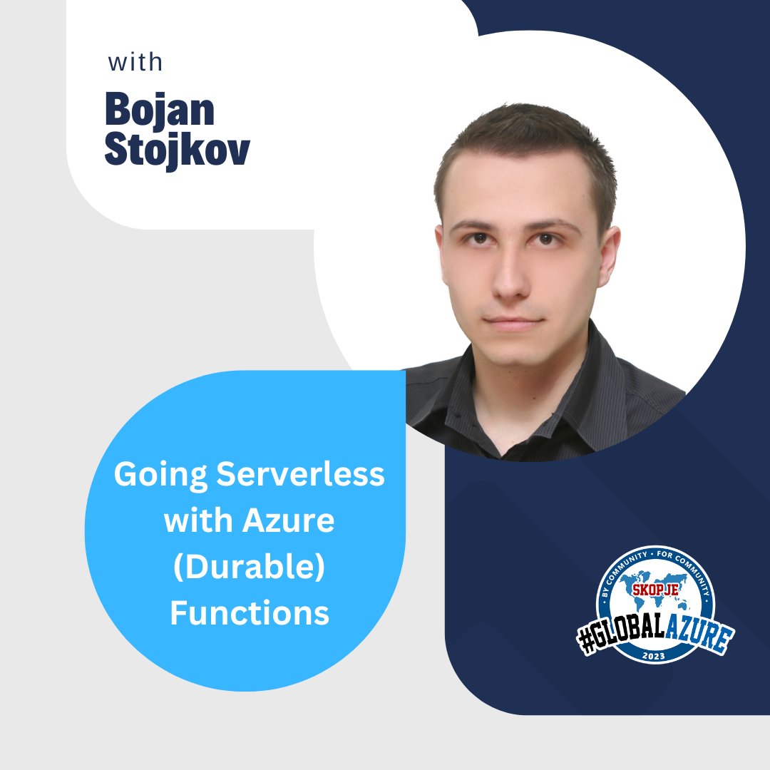 Запознајте ги предавачите на Global Azure 2023- Скопје.
Четвртиот предавач кој го претставуваме е Бојан Стојков, Technical Lead во IT Labs со повеќе од 12 години искуство во развој на софтвер.
Резервирајте си место на настанот: bit.ly/41X2dQ8.
