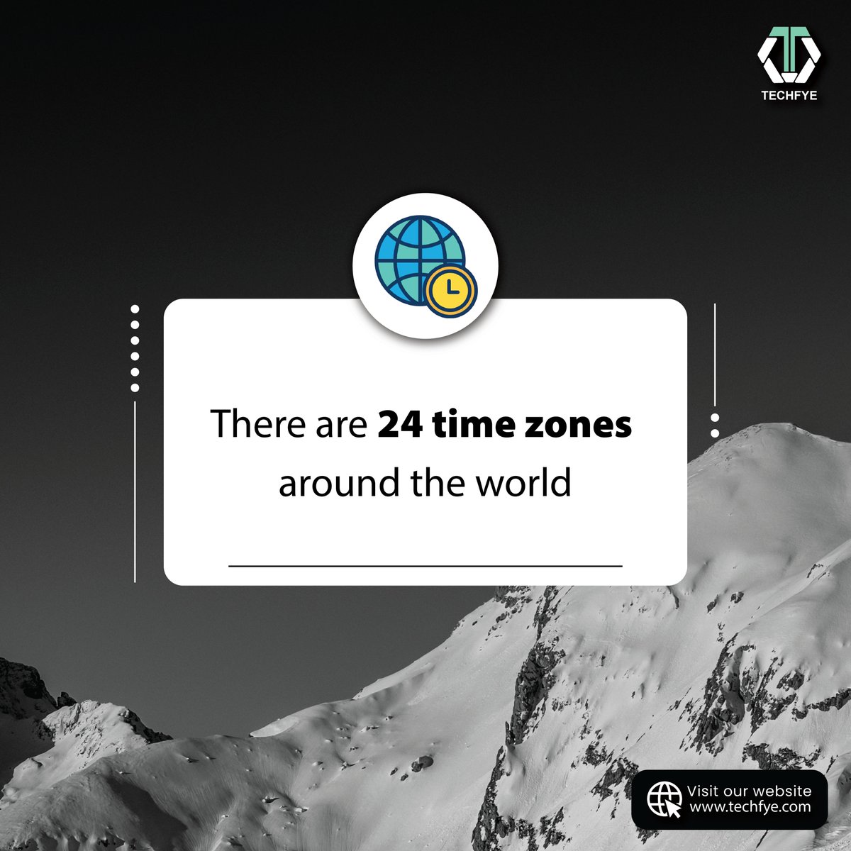 Techfyeinit's tweet image. TechFact Week

There are 24 time zones around the world.

#techfact #techfactory #techfactsmeaning #techfactsnews #techinterestingfacts #techfactcenter #funtechfact #techfactgames  #issues #skills #ican #timezone #worldstimezones #world #technologyfactspost #24timezone