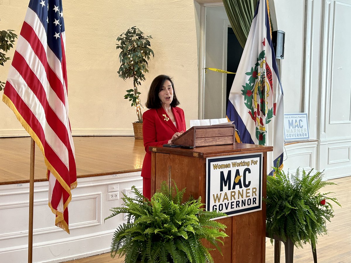 stevenadamswv's tweet image. Secretary of State and candidate for WV Governor Mac Warner launched Women for Warner this morning with his wife, Del. Debbie Warner, R-Monongalia.