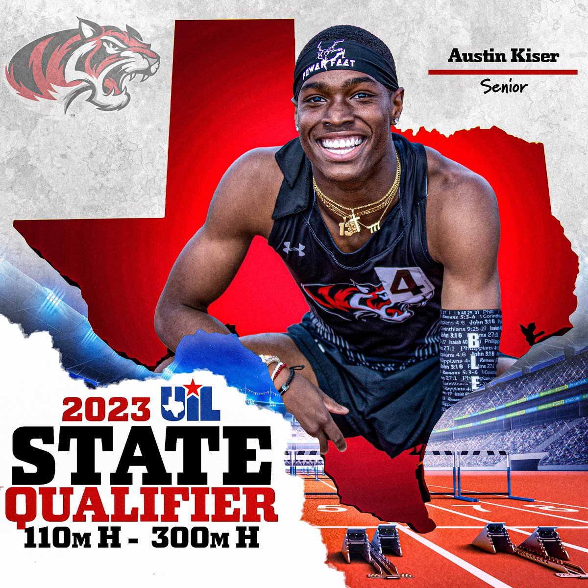 Congratulations to our Denton Braswell, State Track Qualifier, Austin Kiser!!! Can't wait to see you run the 110m/300m Hurdles next Saturday!!! #UILState