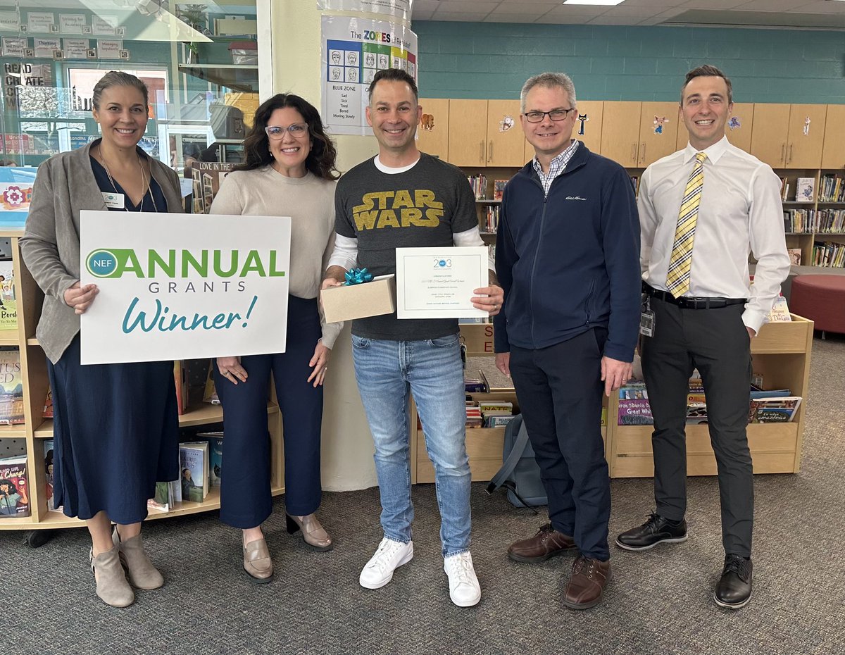 Is there a better way to celebrate #MayThe4thBeWithYou than with a generous <a href="/NEF203/">NEF</a> grant being awarded to <a href="/PositanoTeacher/">Michael Positano</a>? Thank you Mr. Positano for all you do to encourage STEM learning at Elmwood! #PartnersInGrowth