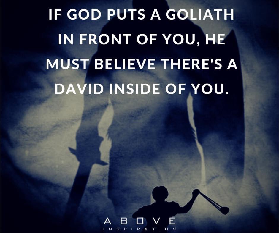 ABOVE_INSPIRE's tweet photo. The God who ensured the victory for David, will also do so for you! https://t.co/uC1a1Ot3KR