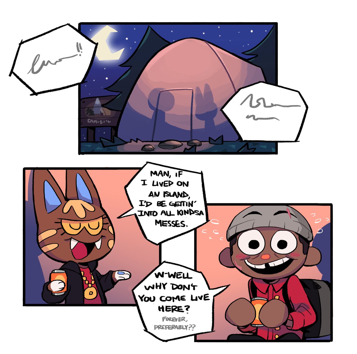 reposting old animal crossing comic, since it's probably vanished from my media history now