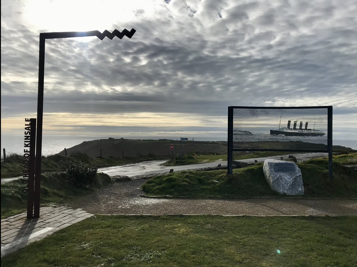 Incredible photograph by @tonydoco of the Old Head of Kinsale @wildatlanticway Signature Discovery Point Signpost and @Graepels perforated image of RMS Lusitania 🫶🏼

#Lusitania #WildAtlanticWay @WAWHour @pure_cork @Failte_Ireland #DiscoverIreland #KeepDiscovering #Kinsale