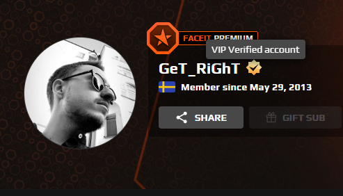 Christopher Alesund on X: New verification badge is looking mighty fine on  my @FACEIT profile 🔥 Excited for what's to come!   / X