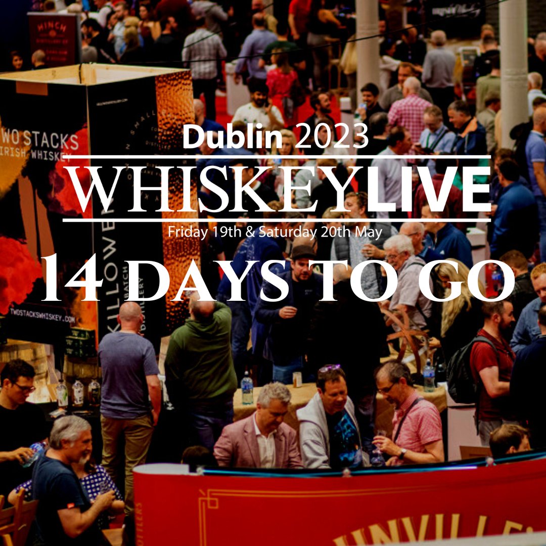 2 weeks, 14 days, and (roughly) 336 hours until our first session of Whiskey Live Dublin 2023 will be kicking off! 

Can you tell we're excited? 🥳

If you haven't got your tickets yet what are you waiting for? Join the fun and experience Ireland's biggest whiskey festival!