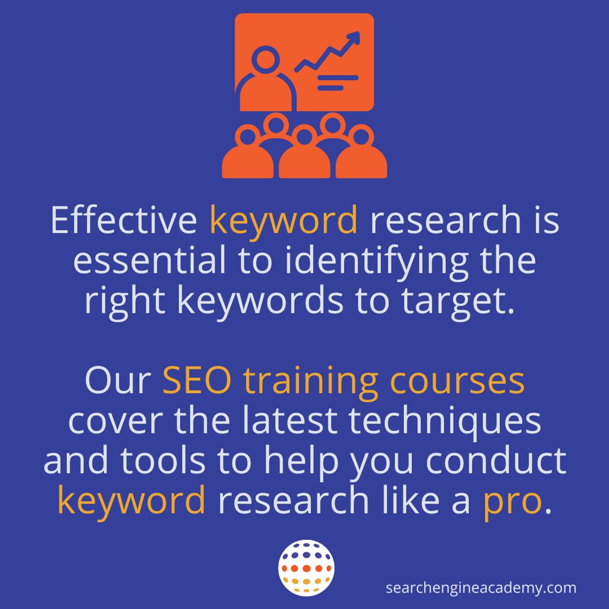 TheSEOAcademy's tweet photo. The power of keywords goes beyond SEO. Don't miss out on potential customers - enroll in our keyword training course to learn how to to target your audience. 🎯 https://t.co/lHhuW2EskN #SEO #SEOTraining #Keywords https://t.co/4NqOzAeFSb
