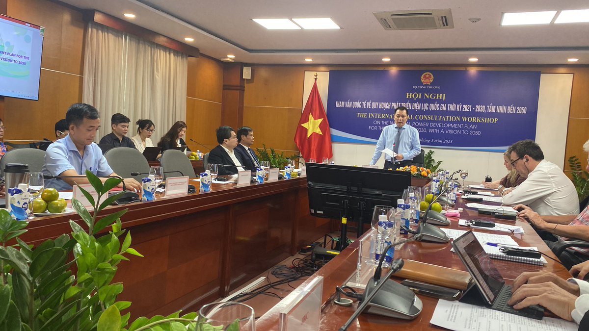 haverman's tweet image. Pleasure attending international consultation workshop with the Government and development partners on VietNam Power Development Plan #PDP8, a key policy to frame #energytransition #justtransition #NetZero