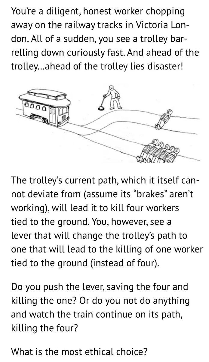 An interesting afternoon in ‘Debate Club’ on The Trolley Problem - a well-known moral dilemma, people are forced to make a moral decision between these 2 ethical judgments, that is, harming 1 person or letting many people die (deontological judgments). #debateclub @RegentsParkCC